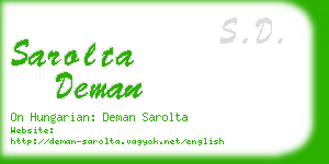 sarolta deman business card